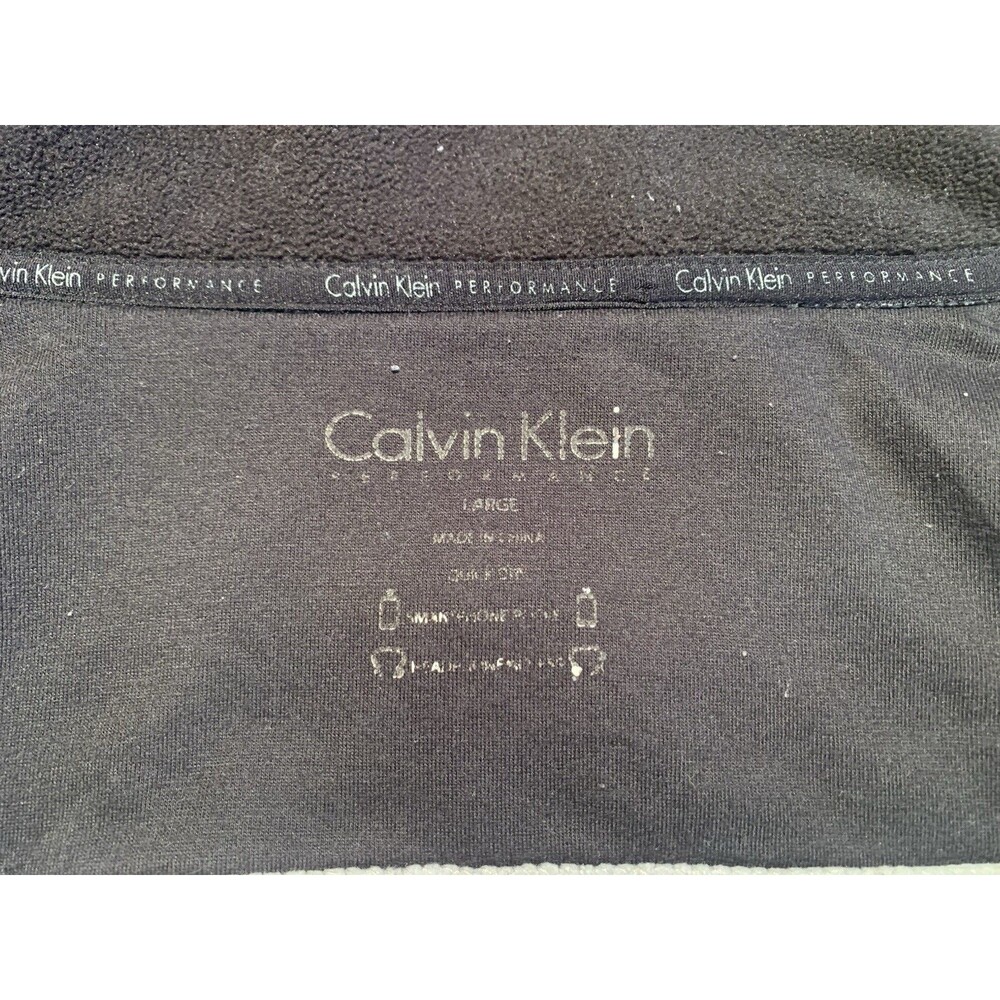 Calvin Klein Performance Womens Embroidered Zip Fleece Jacket Ivory Sz Large - Picture 11 of 11